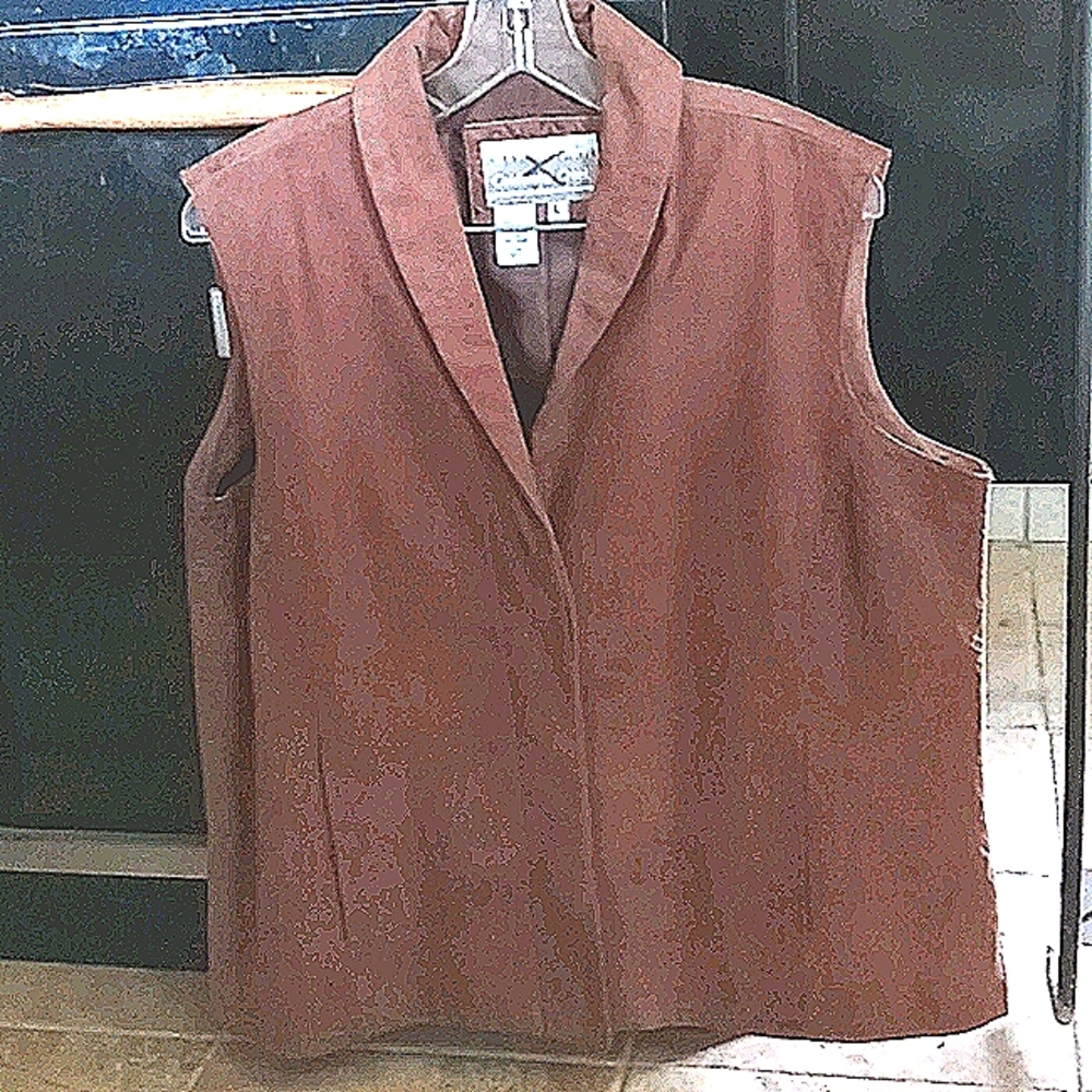 Coldwater Creek Genuine Leather Vest